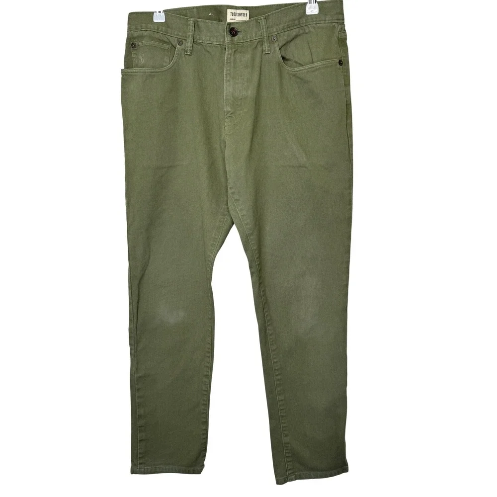 Todd Snyder Slim Fit Corduroy Pants 32 Green